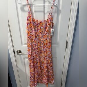 Old Navy Orange Pink Floral Sundress